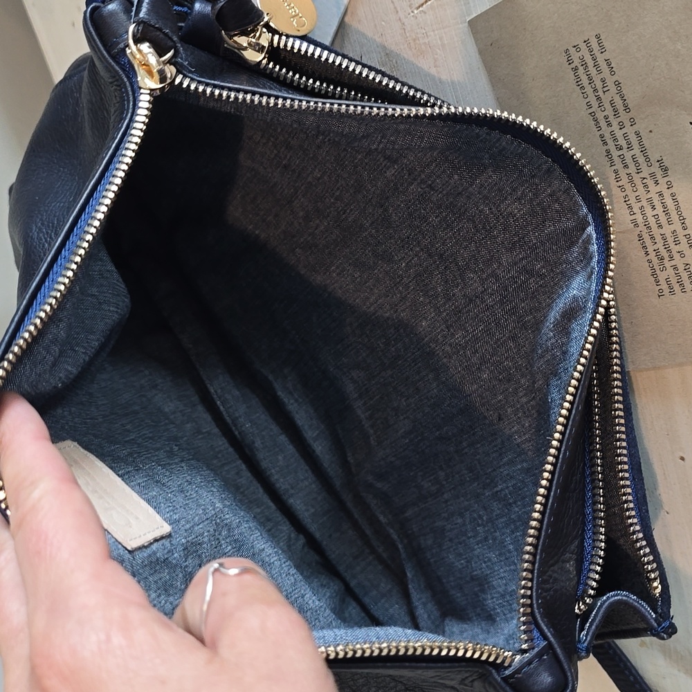 NWT Clare V Gosee In Navy Lamba/Navy Suede - Picture 12 of 16